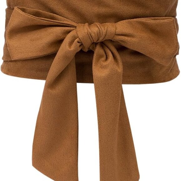 Women's Bowknot Self Tie Wrap Around Obi Waist Band Cinch Boho Waist Belt - Picture 1 of 7